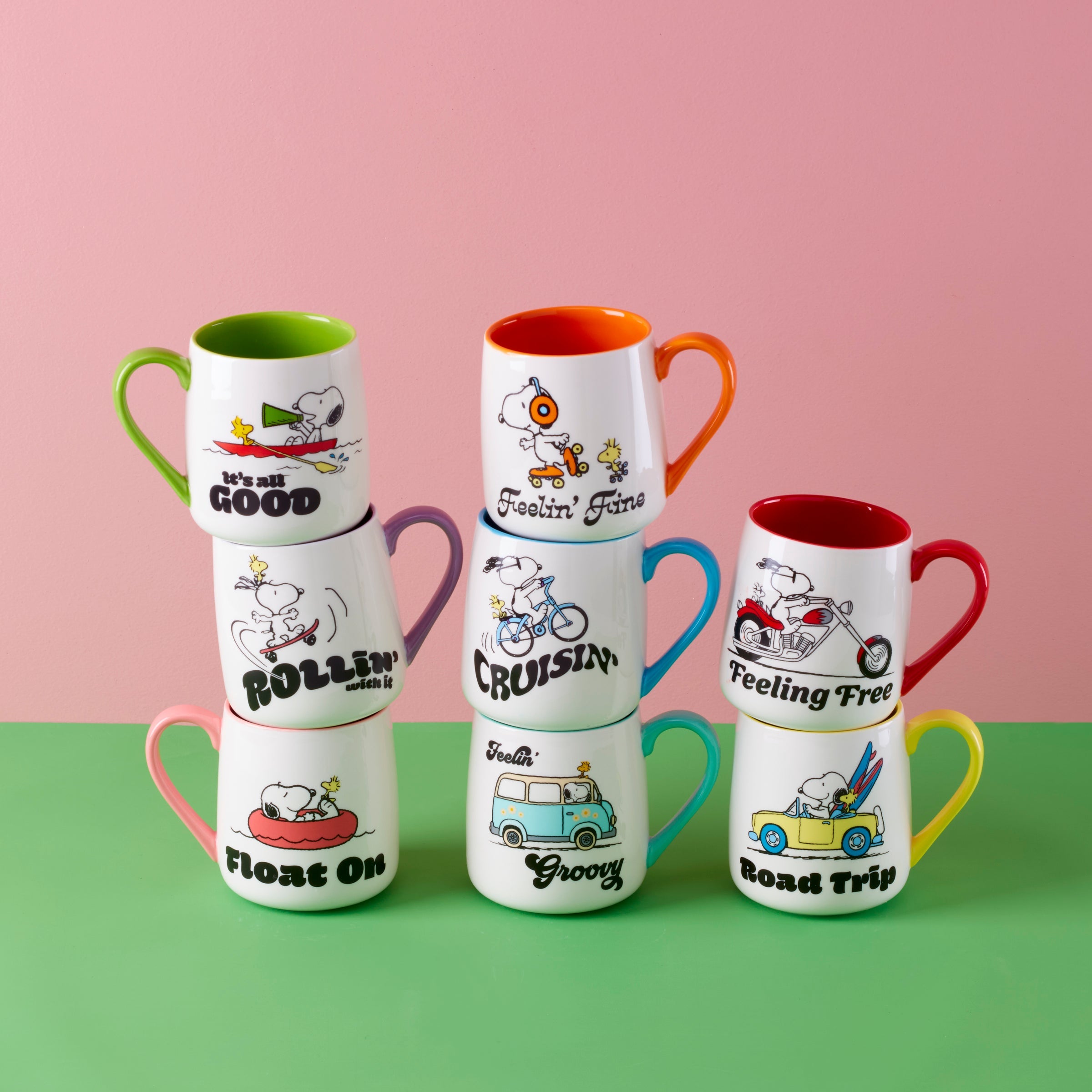 Peanuts Mugs - Set of 2 - Groovy-Feeling Free